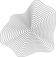 abstrait topographie cercles. biologique texture forme. contour illustration png