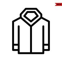 icono de línea de chaqueta vector