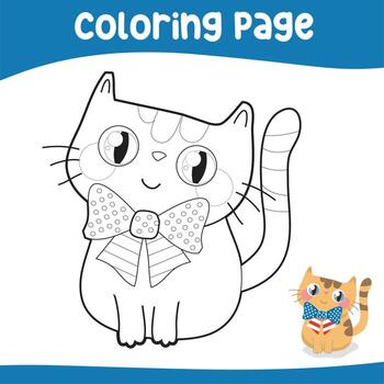Coloring page. Forth July Activity Sheet. Coloring activity for kid. Vector file