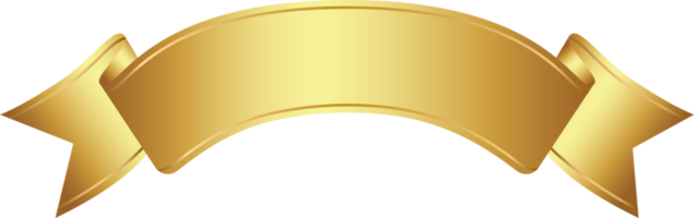 bannière de ruban d'or png