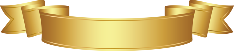 bannière de ruban d'or png