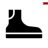 icono de glifo de botas vector