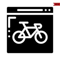 bicycle glyph icon vector