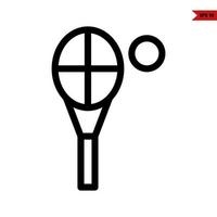 icono de línea de tenis vector