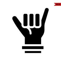 hand glyph icon vector