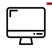 computer line icon vector