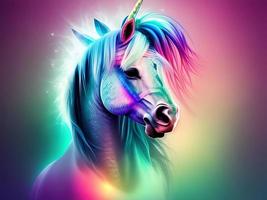 Unicorn Wallpaper, Unicorn Digital AI Art photo