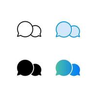 Feedback set. Speech sign icon, vector design. Comment icon vector. Speech bubble icon symbol. Message - colorful vector icon