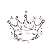 Luxurious Crown. Hand Drawn Vector Illustration