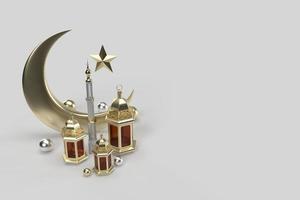 Ramadan kareem 3d podium stage islamic holiday eid celebration render photo