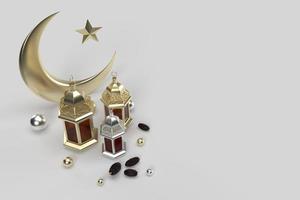 Ramadan kareem 3d podium stage islamic holiday eid celebration render photo