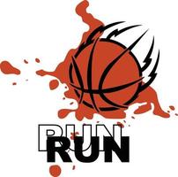 Run Basketball Graphic vector