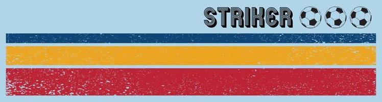 Striker 3 colors Strip Graphics with 3 footballs vector