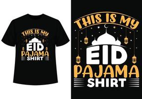 esta es mi eid pijama camisa camiseta diseño vector