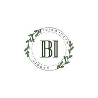 BI Initial beauty floral logo template vector