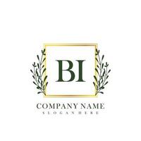 BI Initial beauty floral logo template vector