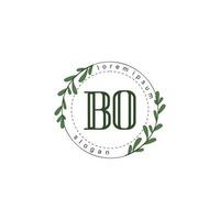 BO Initial beauty floral logo template vector