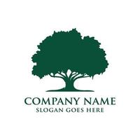 Oak tree logo design vector