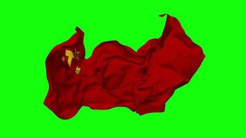 Sowjet Union Flagge nahtlos Schleifen fliegend im Wind, geloopt stoßen Textur Stoff winken schleppend Bewegung, Chroma Taste, Luma matt Auswahl von Flagge, 3d Rendern video