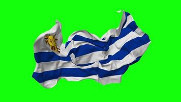 flagga sömlös looping flygande i vind, looped stöta textur trasa vinka långsam rörelse, krom nyckel, luma matt urval av flagga, 3d tolkning video