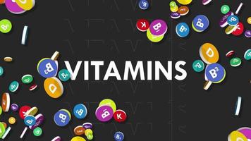 Vitamin 3D Tables Moving Slow Motion 3D Rendering Background video