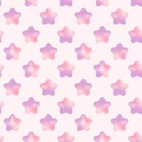 Y2k gradient seamless pattern with stars. Abstract geometric shape in trendy retro style. vector