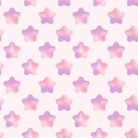 Y2k gradient seamless pattern with stars. Abstract geometric shape in trendy retro style. vector