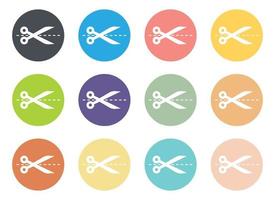 Scissors icon in flat style vector illustration collection