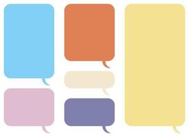 Speech bubble set vector illustration isolated on white