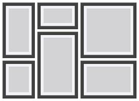 negro imagen marco vector ilustración aislado en blanco
