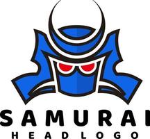 samurai cabeza logo icono diseño vector