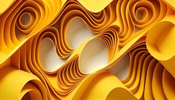 Yellow folded papers aabstract background Created with photo