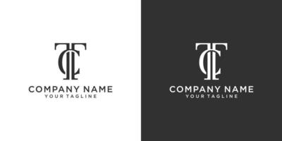 TC or CT initial letter logo design concept vector