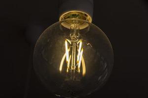 art of lighting of incandescent bulb. Close photo