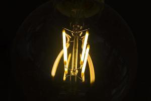 art of lighting of incandescent or led bulb. Close photo