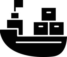 Vector Design Cargo Boat Icon Style