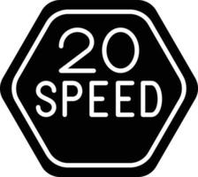 Vector Design 20 Speed Limit Icon Style