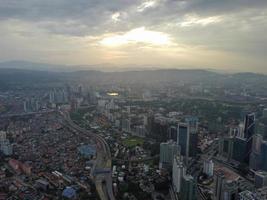 Aerial view morning sunrise at KL photo