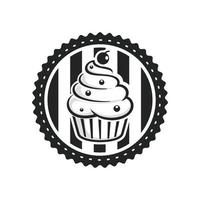 Cupcake logo design vector illustration