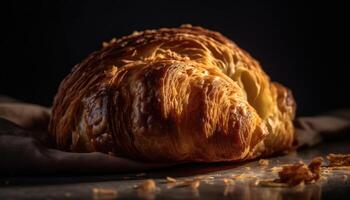 Close-up photo of croissant.