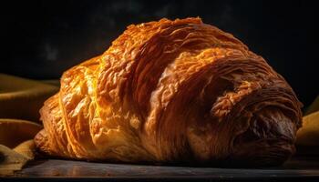 Close-up photo of croissant.