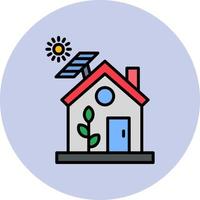 Eco House Vector Icon