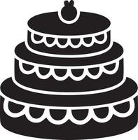 Cake icon symbol vector image. Illustration of the bakery birthday isolated design image. EPS 10