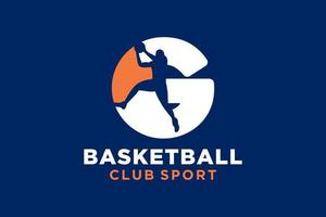 Initial letter G basketball logo icon. basket ball logotype symbol. vector