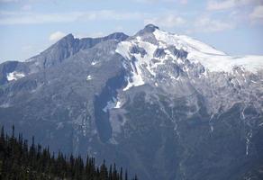 Skagway Town Tall Snowy Mountain In Summer photo