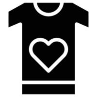 t shirt love icon vector