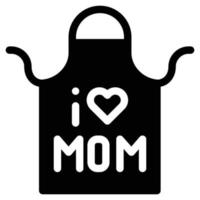 apron mom love icon for download vector