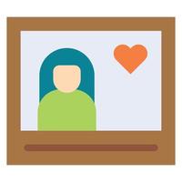 photograph icon fill flat vector