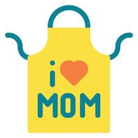 apron mom love icon for download vector