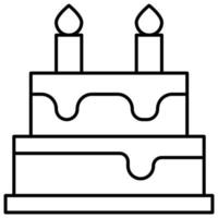 icono de pastel de cumpleaños vector